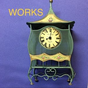 Vintage Metal Cage House Style Working Clock